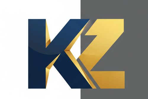Give me a logo with "KZ" and choose the colors perfectly too